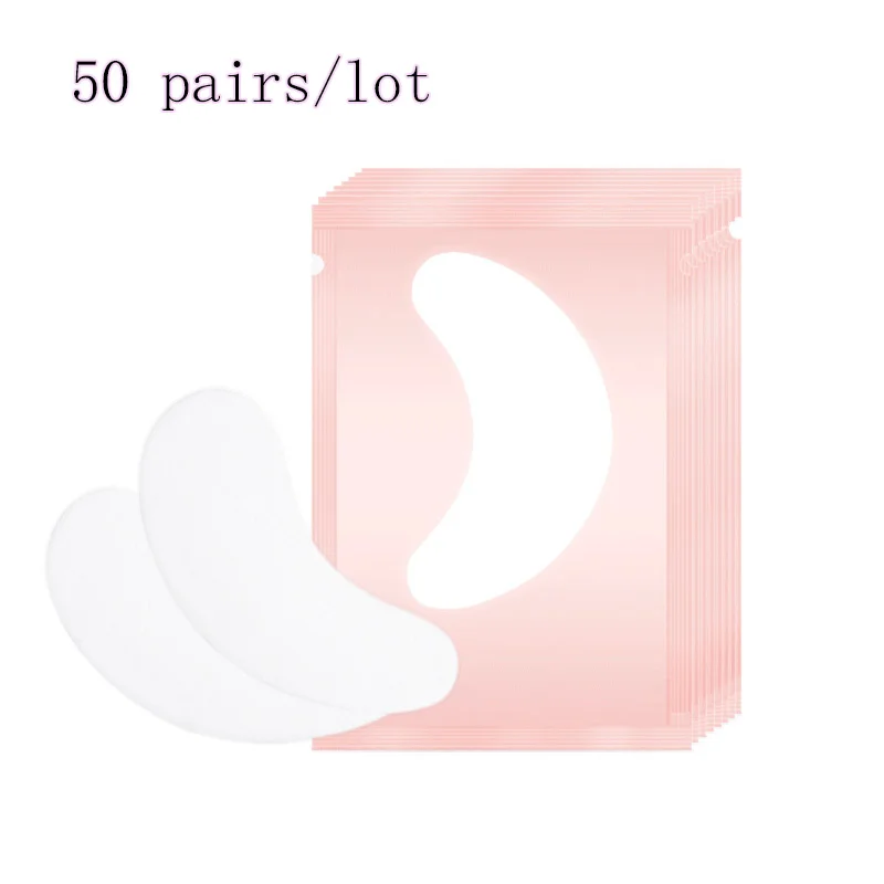 50pair eye sticker Накладки для глаз 10/50 накладки для ресниц без ворса накладки для наращивания ресниц принадлежности для наращивания ресниц профессиональные инструменты - Цвет: 50pair eye sticker
