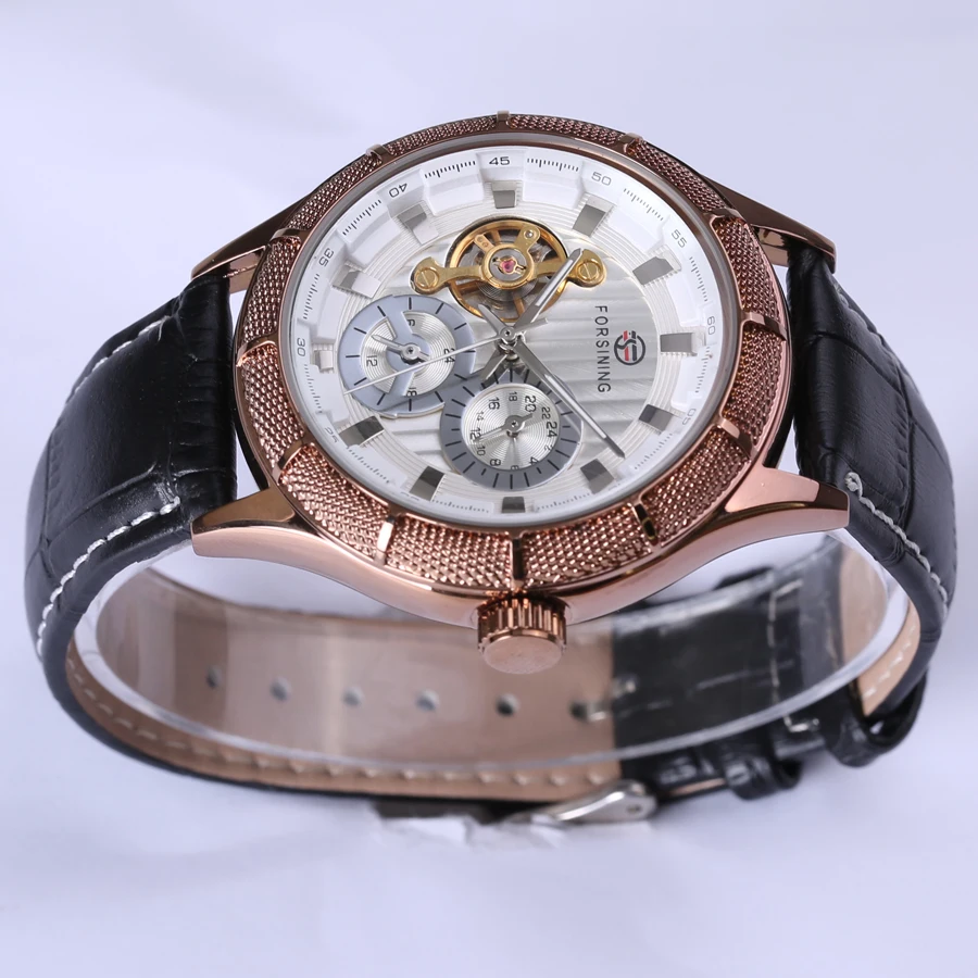 FORSINING2018 Для мужчин механические наручные часы автоматические Мода Tourbillon