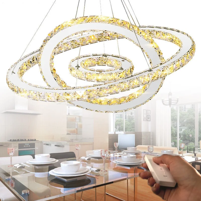 1/2/3 хромированное кольцо светодиодный Люстра домашняя гостиная ресторан