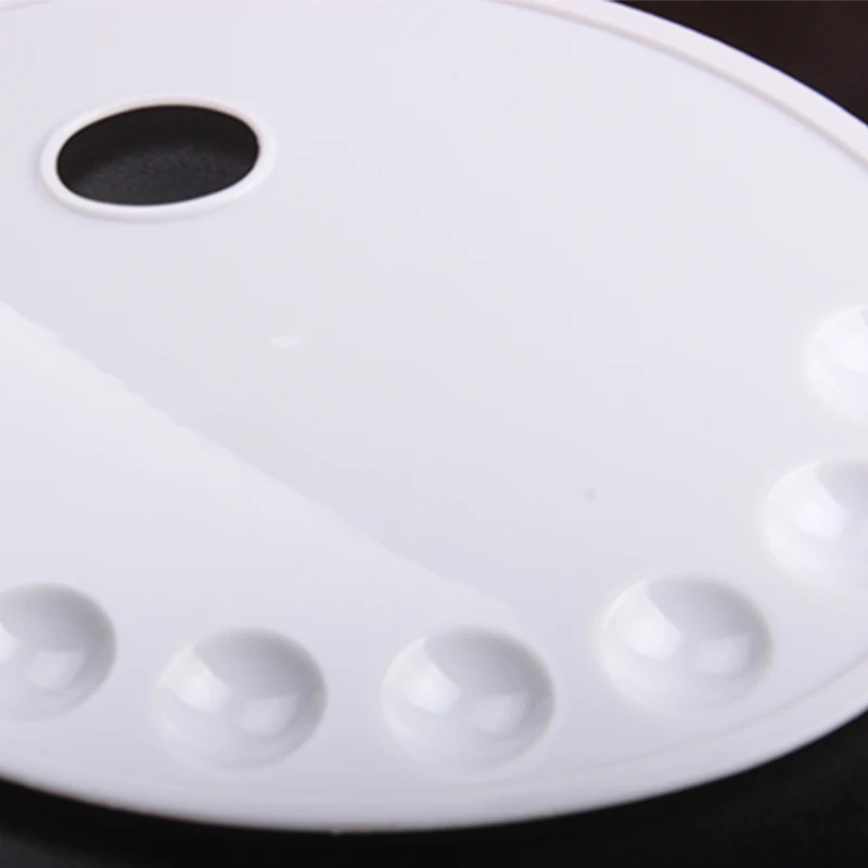 Белая фотопалитра с 9 отверстиями для большого пальца пластиковая