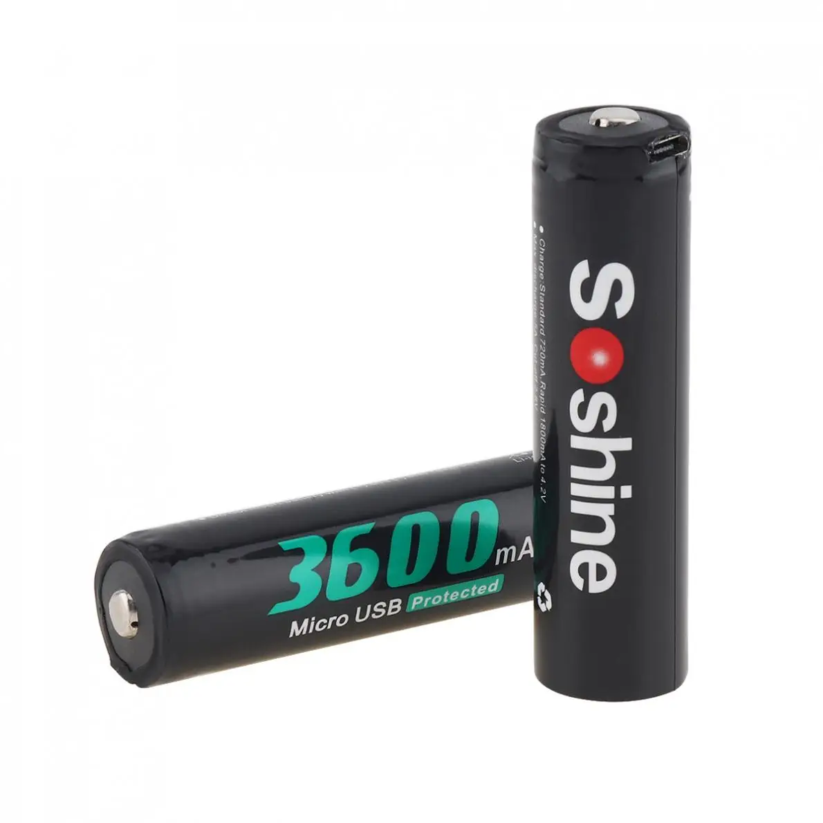 Аккумуляторная батарея Soshine NCR 18650 Li Ion 3 7 В 13 32 Вт/ч 3600 мАч с защитой от Micro USB для