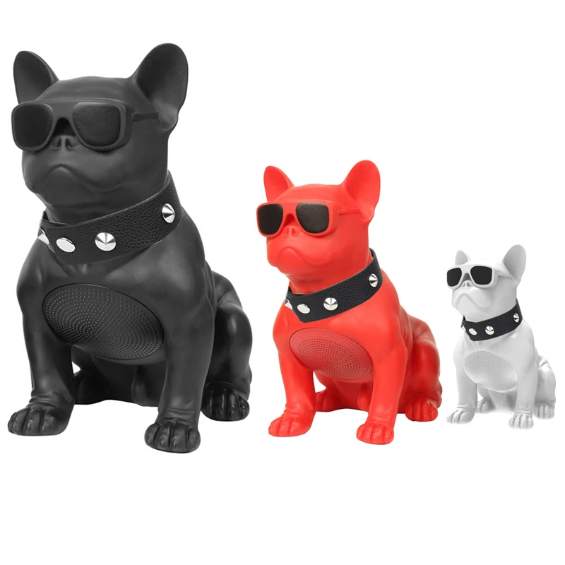 3 размера Bulldog динамик беспроводная Bluetooth головка Вращающийся ПВХ TF карта стерео