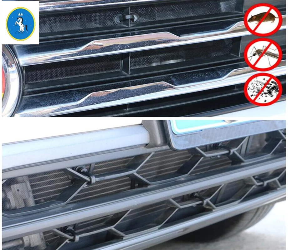 Yimaautotrims авто аксессуар передняя решетка вставка сетка крышка отделка Подходит для Volkswagen VW Tiguan