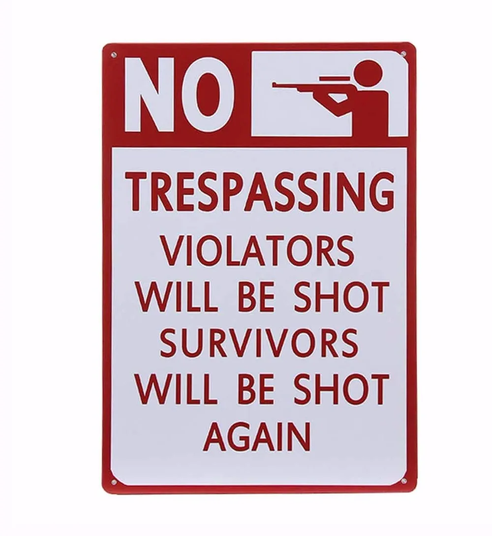 Retro European-style Warning Signs Metal Painting Home Wall Art Bar Craft Personality Iron Sheet | Дом и сад