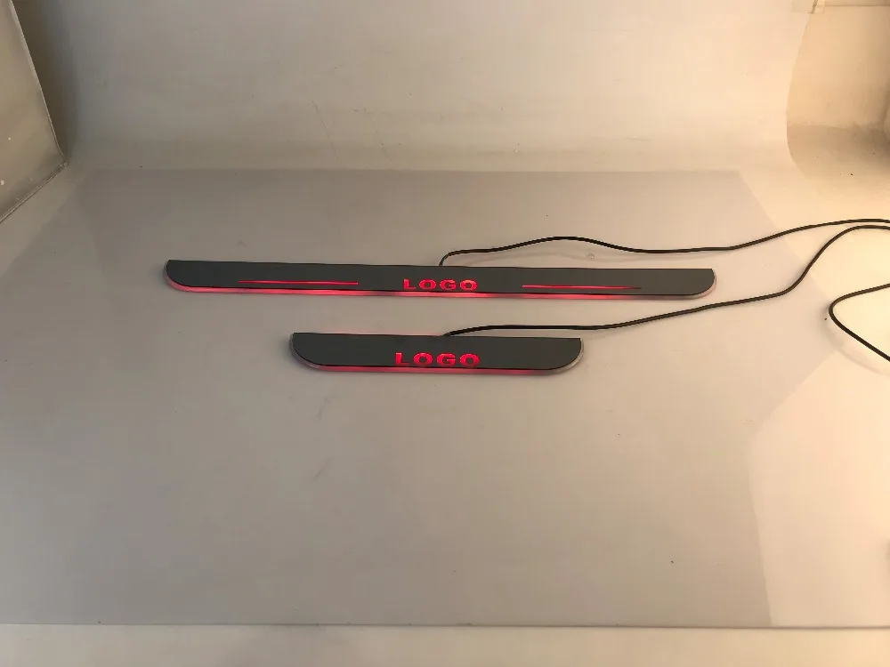 

eOsuns led door scuff light for Lexus CT200h colors changably gradiently with wireless switch and voice control,plate door sill