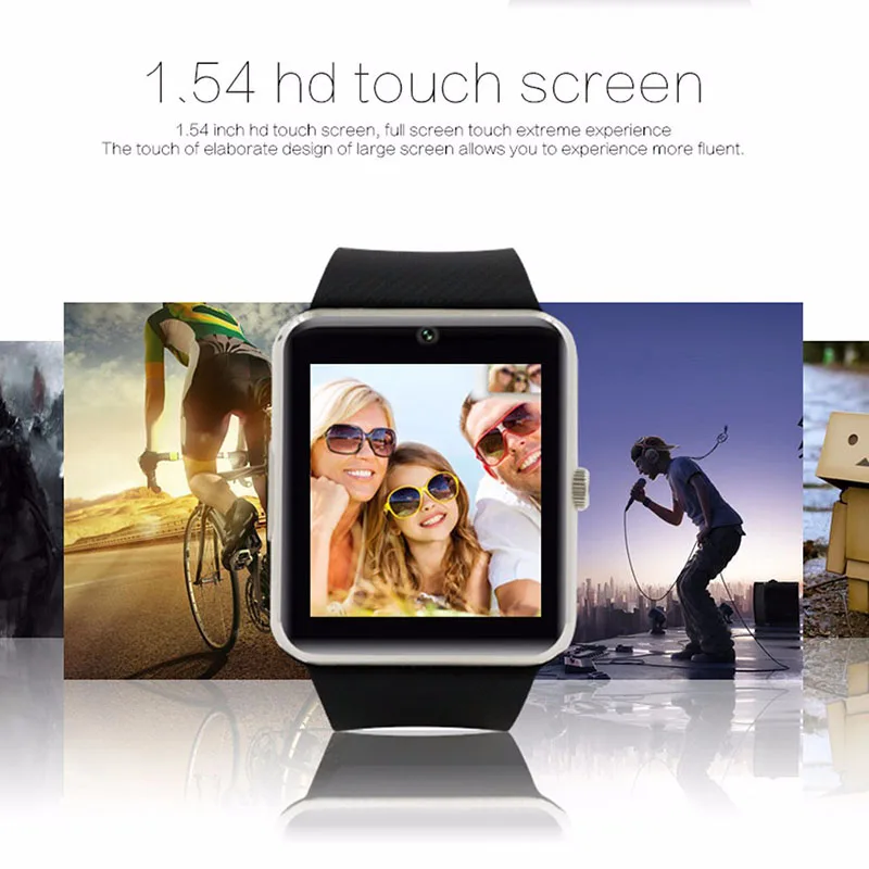 Bluetooth Смарт часы наручные GT08 с сенсорным экраном Smartwatch поддержка TF sim-карты для IOS