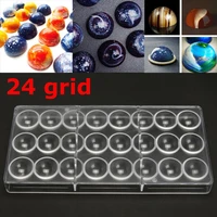 clear hard chocolate maker polycarbonate diy 24 half ball candy mold mini mould