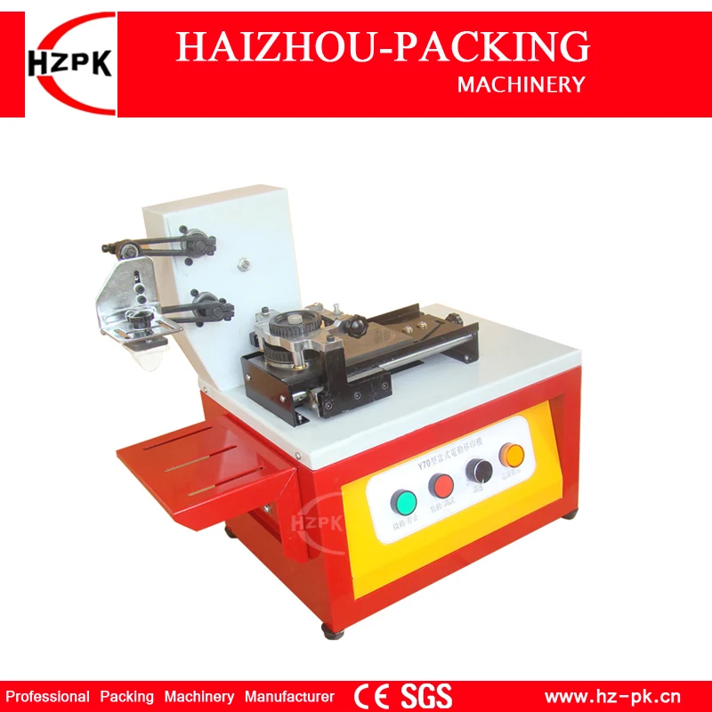 

HZPK Electric Pad Printers Desktop Power Coding Printer Iron With Spray Printing Machine Water Ink Round bottle Cap Coding Y-70