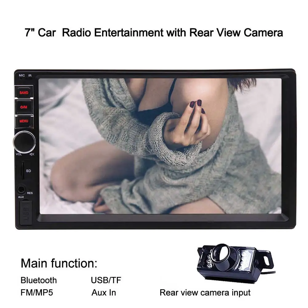 Автомагнитола 2 DIN 6 дюйма без DVD CD мультимедийный проигрыватель MP5 USB SD Bluetooth FM Aux in