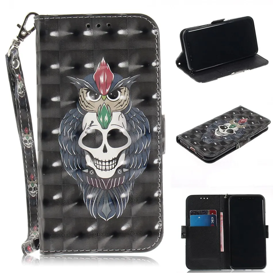 Роскошный модный чехол с откидной крышкой с мультяшным рисунком из искусственной кожи чехол для iPhone 8, 7, 6 S, 6 Plus, 5, 5S SE 10 с держатель для карт Funda для iPhone X XS XR XS Max - Цвет: Style 15