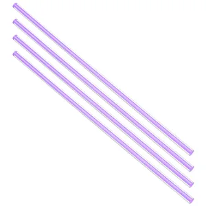 Uxcell 4 шт., 6 мм, диаметр 250 мм, длина, розовыйтемно-синийсветильник-фиолетовый, прямая линия, Твердый акриловый круглый стержень PMMA, настраиваемый стержень