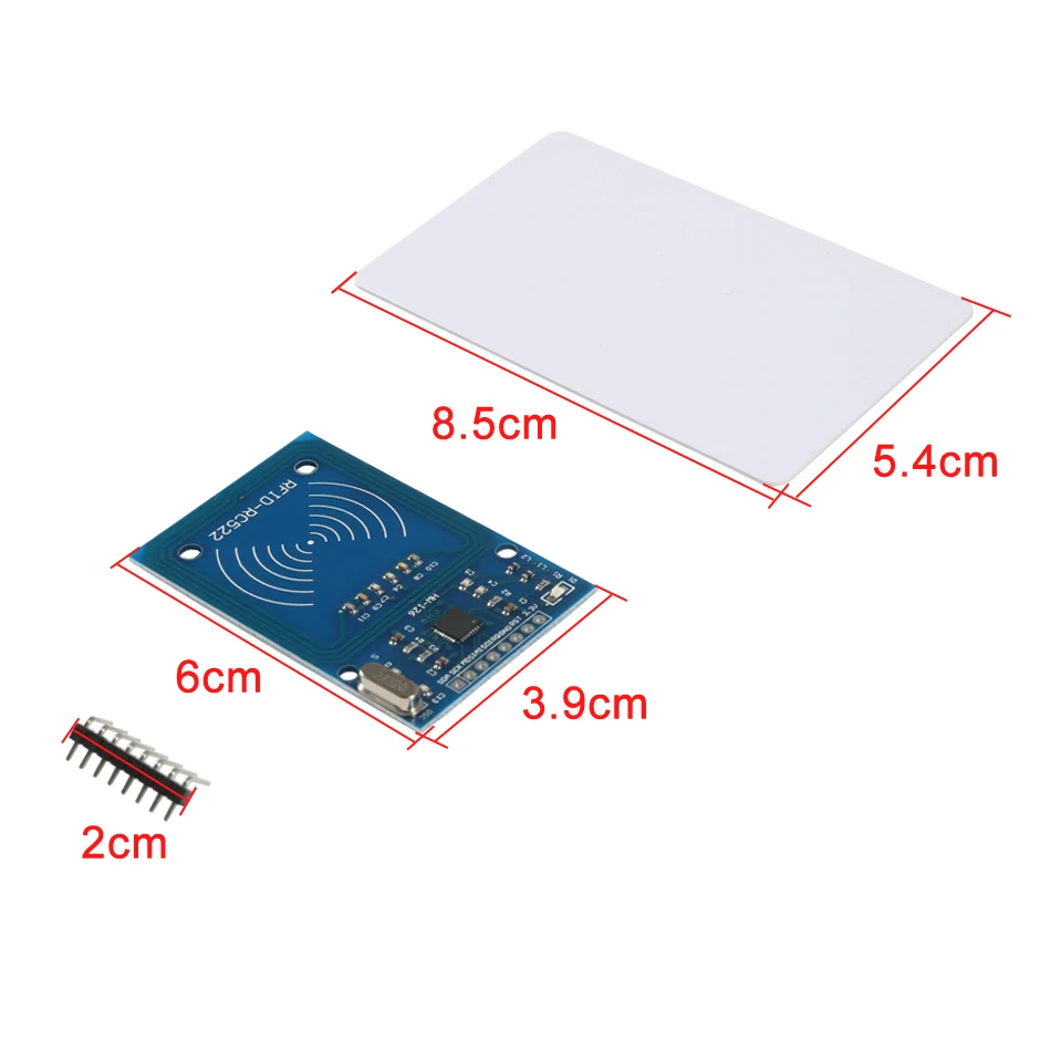 RFID модуль RC522 13 56 МГц 6 см с биркой|Интегральные схемы| |