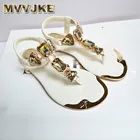 MVVJKE женская обувь zapatos женские сандалии 2018 с кошачьими стеклянными линзами модный rbeach Летние вьетнамки из искусственной кожи с резиновой подошвой; Модные стразы; Босоножки