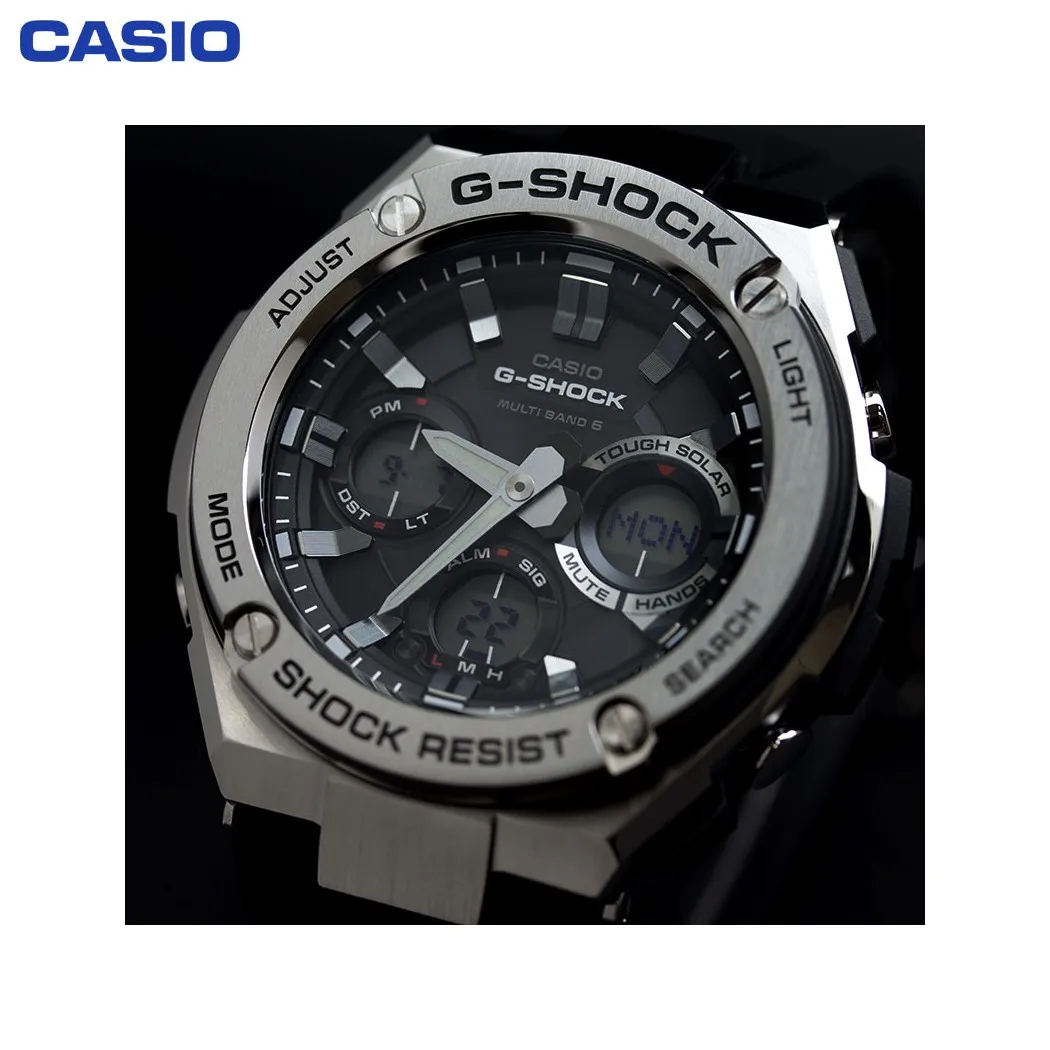 Наручные часы Casio GST W110 1A мужские кварцевые на пластиковом ремешке|Мужские