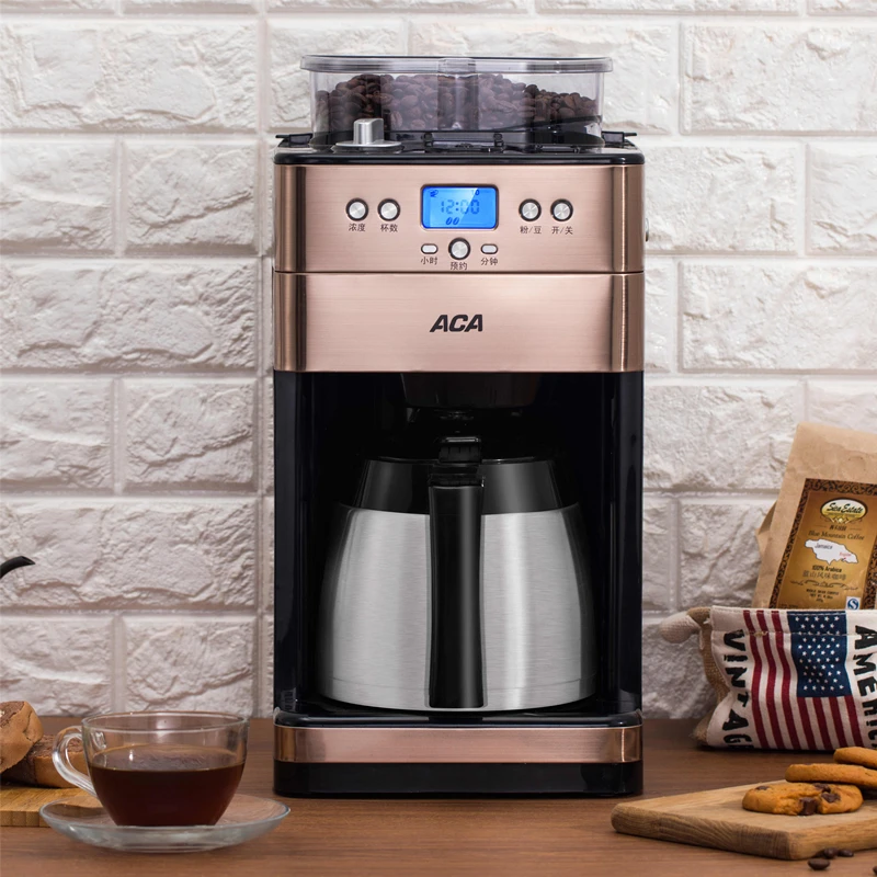 

Coffee Machine Fully Automatic Grinding Beans One Machine American Pot Double Insulation Mug Reservation Timing Metal Body