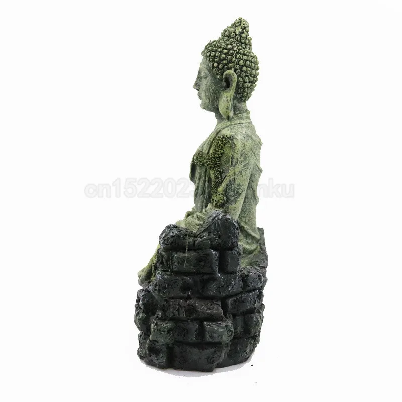 Home furnishings Ancient Buddha Statue Resin Aquarium Decoration for Fish Tank Ornament Landscap Decorative | Дом и сад