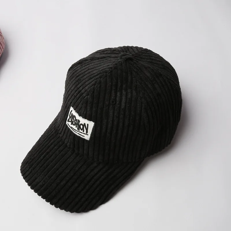 New Arrival Autumn and Winter Thick Warm Corduroy Peaked Cap Unisex Baseball Casual Letter Embroidery Sun Hat | Аксессуары для