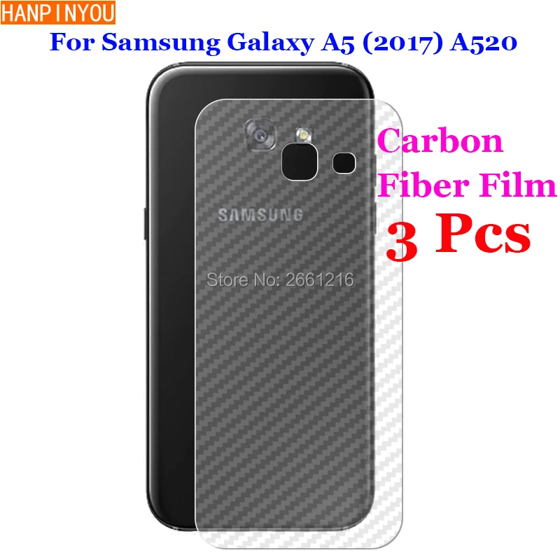 3 шт./лот для Samsung Galaxy A5 2017 A520 5 2 дюйма 3D противоскользящая задняя пленка из