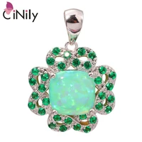 cinily created green fire opal green quartz silver plated wholesale fashion for women jewelry pendant 1 18 od6010