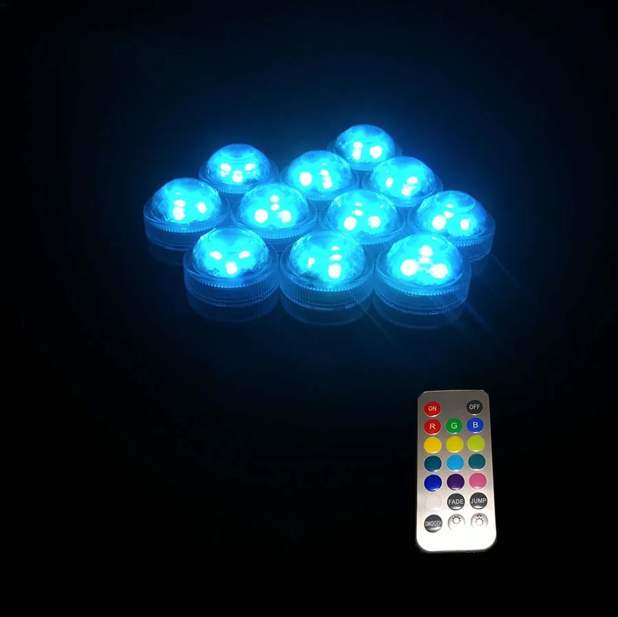 Стекло ваза Освещение 20 шт./упак. многоцветный RGB погружные мини свет