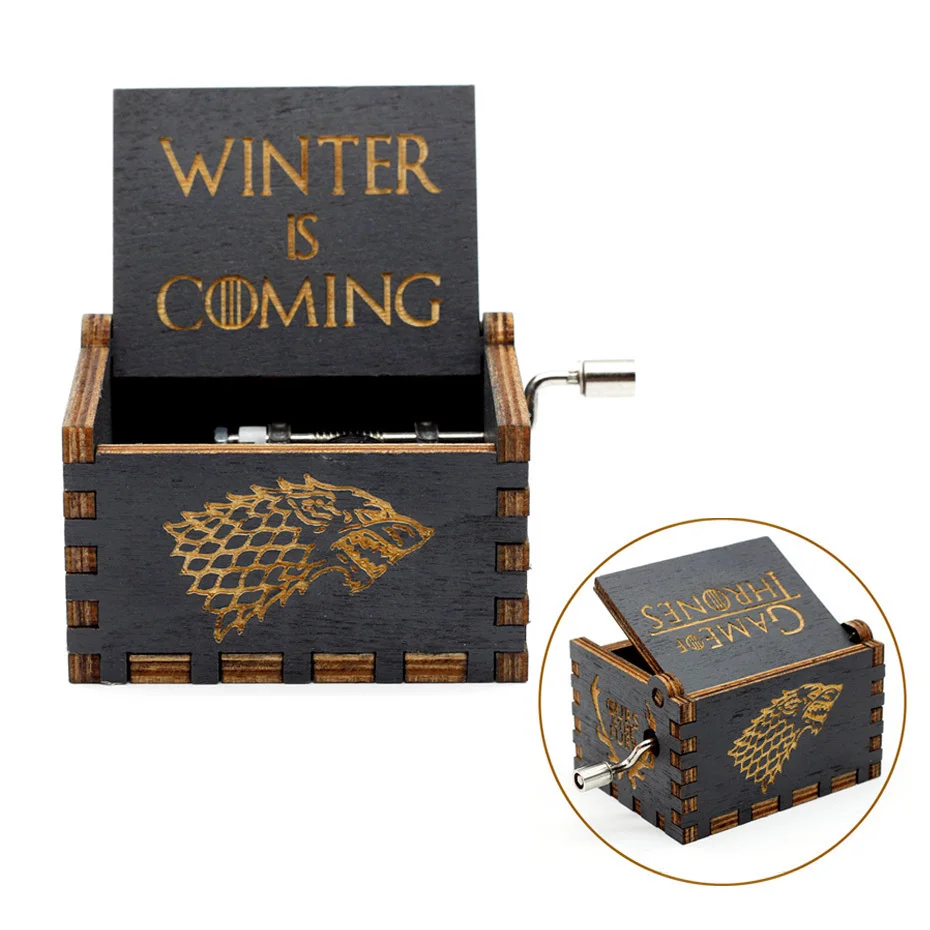 Game of Thrones Новинка года, резная деревянная музыкальная шкатулка Zelda для детей/друзей, рождественский подарок, подарок на день рождения - Цвет: Game of Thrones
