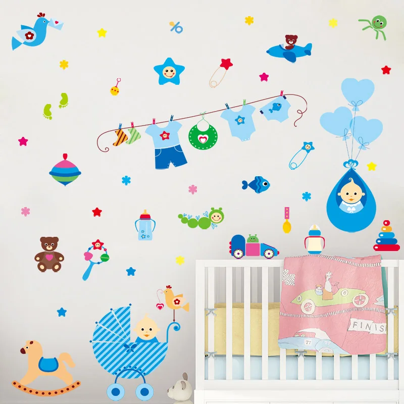 

[ZOOYOO] hot baby room wall stickers for kids bedroom kids bedroom home decor decalques poster murals self adhesive film