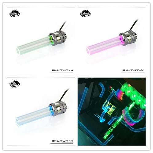 Bykski Черный Серебряный G1/" 14 мм Жесткая трубка RGB фитинги, водяное охлаждение адаптер 4 слоя уплотнения, синхронизация материнской платы B-LTJT-X