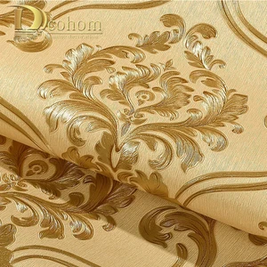 Водонепроницаемый ПВХ Европейский стиль 3D обои тиснением Дамасская виниловая настенная бумага рулоны для гостиной ТВ фон стены Декор