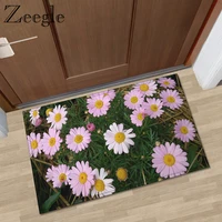 zeegle 3d flower printed doormat non slip welcome mats for front door and kitchen carpet soft water absorption foot rug
