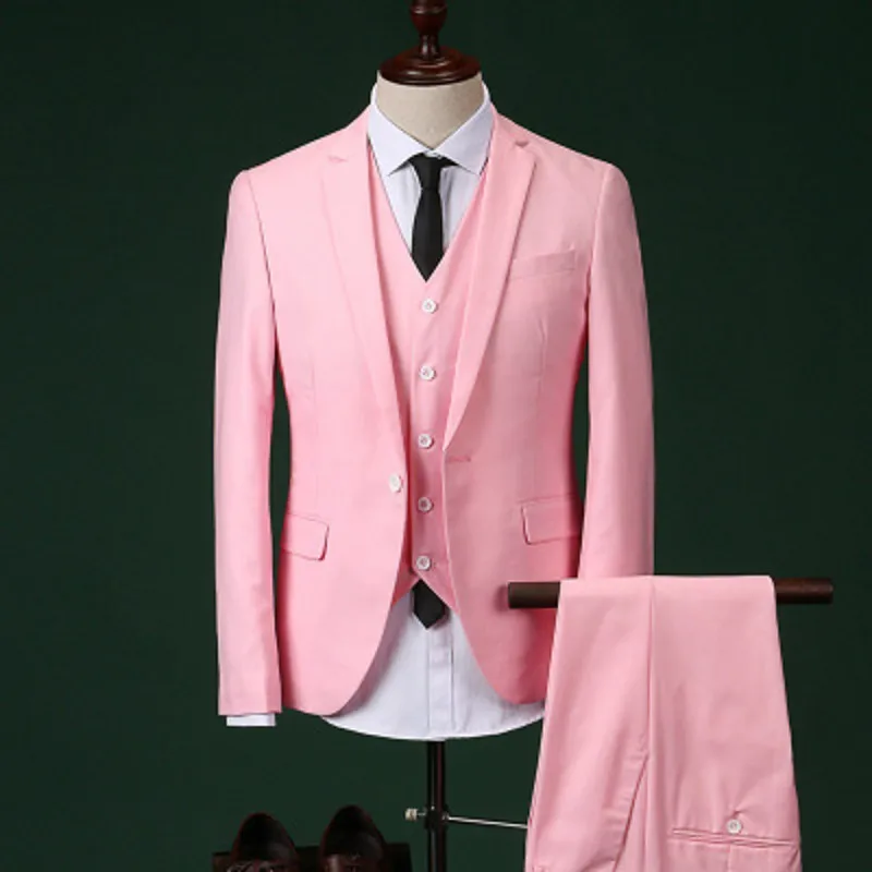 Костюм жениха под заказ костюм смокинги PinkRed мужские костюмы для шафера блейзер