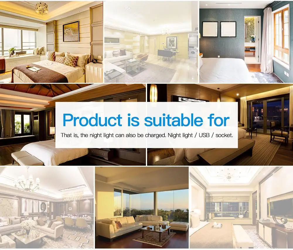 Многофункциональная розетка светодиодная Маленькая ночная лампа