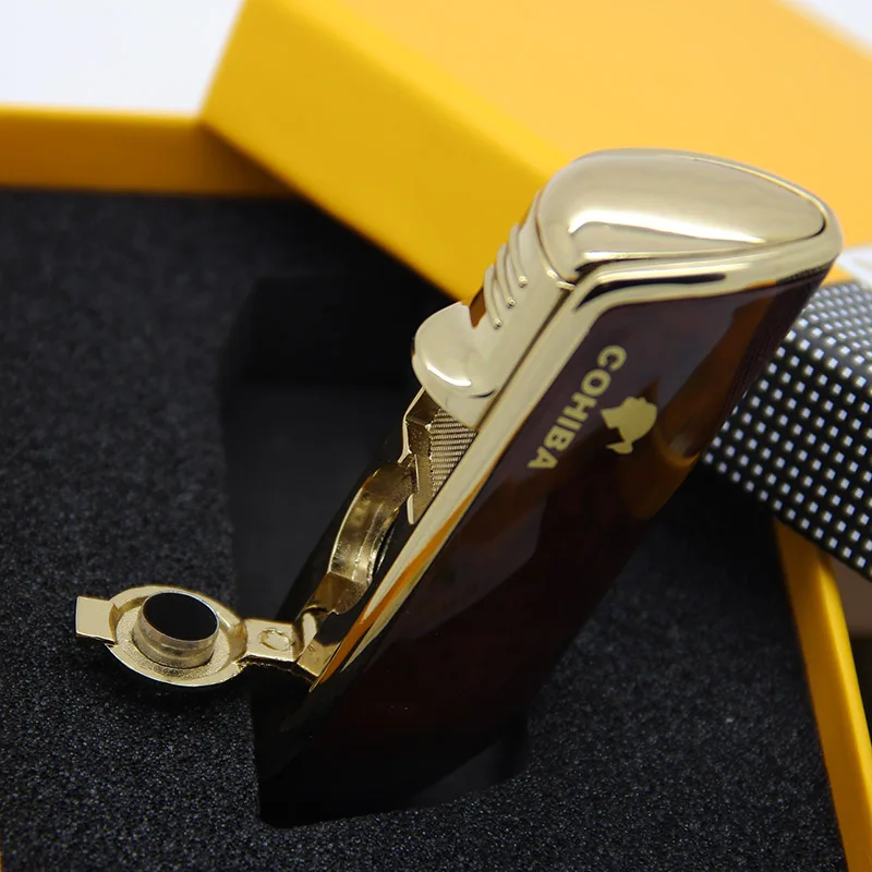 COHIBA красная змея рот форма 3 факел пламени сигарета зажигалка W/удар отправлен из