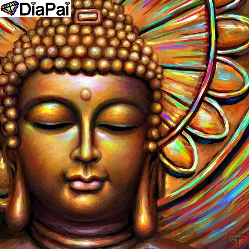

DiaPai Diamond Painting 5D DIY 100% Full Square/Round Drill "Religious Buddha" Diamond Embroidery Cross Stitch 3D Decor A24562