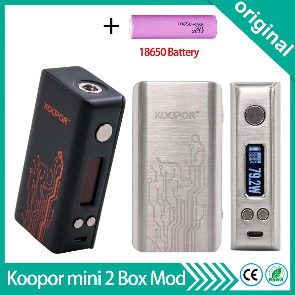 Оригинальный Veeape KOOPOR MINI 2 мод 80 Вт электронная сигарета коробка двойной драйвер