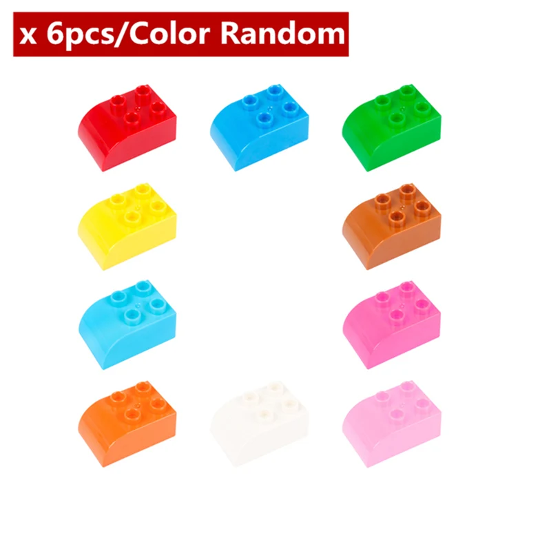 Diy-R507-11x6pcs Diy 6 шт./лот, кирпичи Duploe, строительные блоки больших частиц, аксессуары, обучающие игрушки для детей - Цвет: Diy-R507-11x6pcs