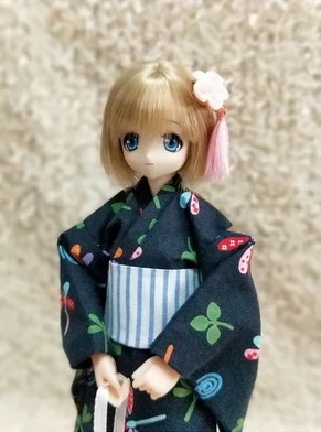 1 комплект = 2 шт. Новая Одежда для кукол модное японское кимоно с поясом для blyth licca ob24 1/6 аксессуары для кукол Одежда для кукол - Цвет: 3