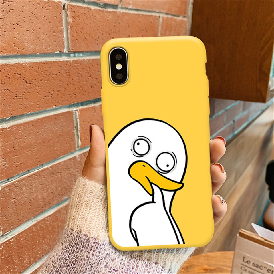 Забавный мультяшный силиконовый чехол для iPhone 6 s 7 8 Plus оригинальный дизайн Мягкий
