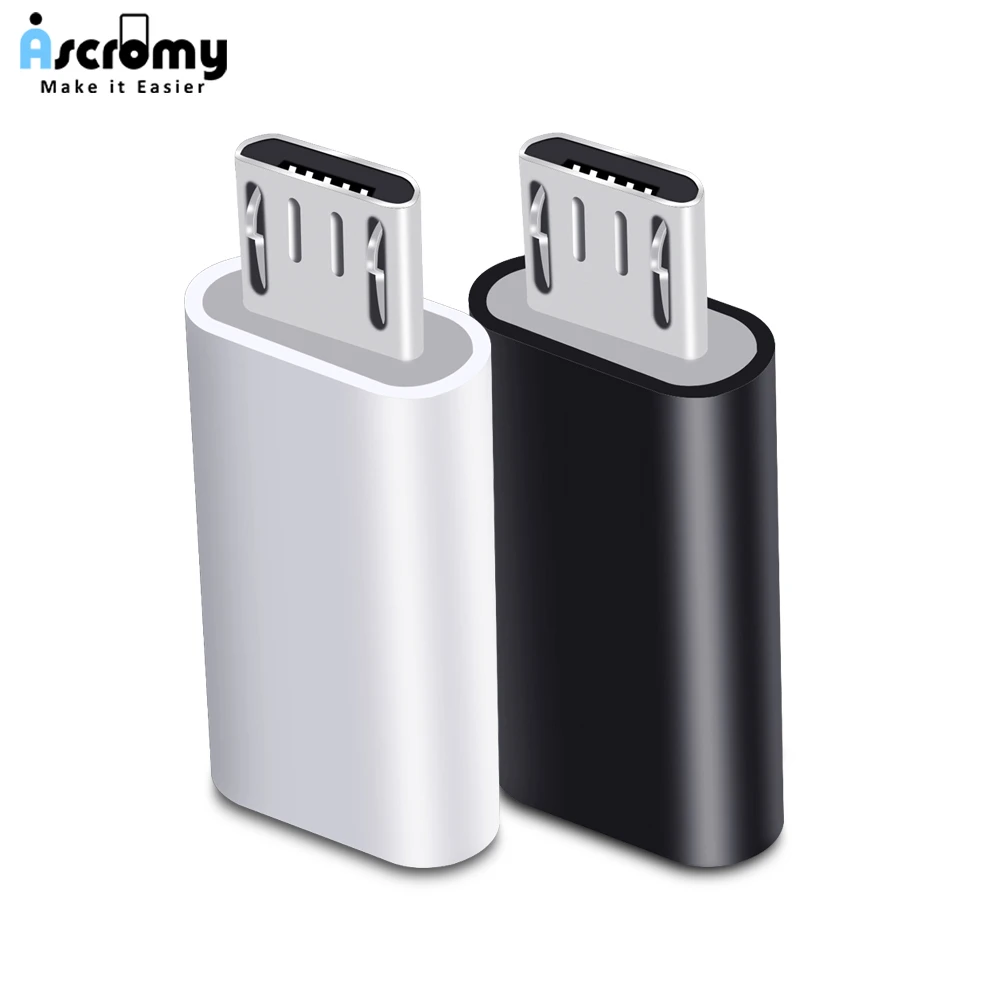 Ascromy USB C Женский к Micro Мужской синхронизации зарядный кабель адаптер для Samsung Galaxy S7