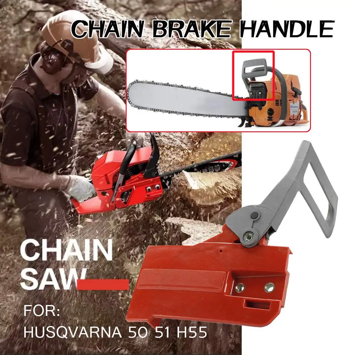 Звездочка для цепной пилы Тормозная ручка в сборе для Husqvarna 50 51 H55 Замена цепной пилы аксессуары