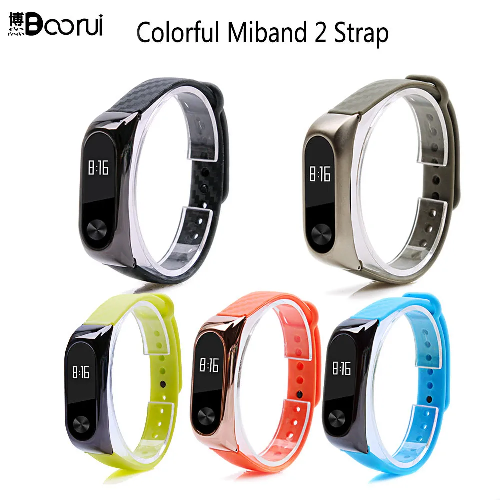 BOORUI mi band 2 ремешок pulsera mibband werable смарт браслет сменный цветной термопластичный