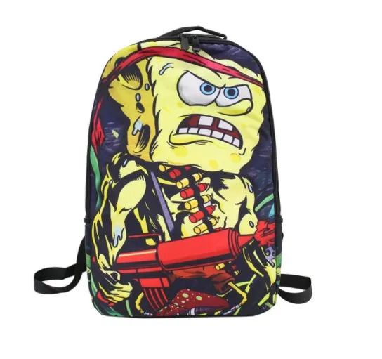 SpongeBob Школьные сумки для подростков мальчиков и девочек, школьный рюкзак в стиле хип-хоп, мультяшная сумка для колледжа, школьника, школьная сумка с большими глазами, kinder rugzak - Цвет: SpongeBob