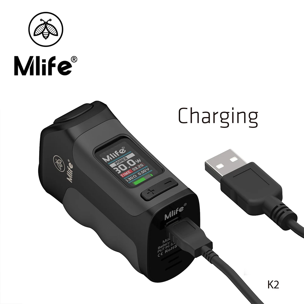 100% Оригинальные Mlife K2 80 Вт mod поле вейпер elektronik сигареты с 1500 мАч Батарея |