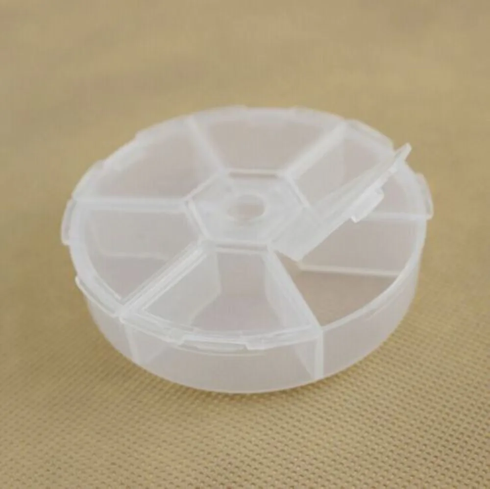 High Quality Plastic 6 Compartments Jewelry Bead Storage Box Container Organizer Wholesale