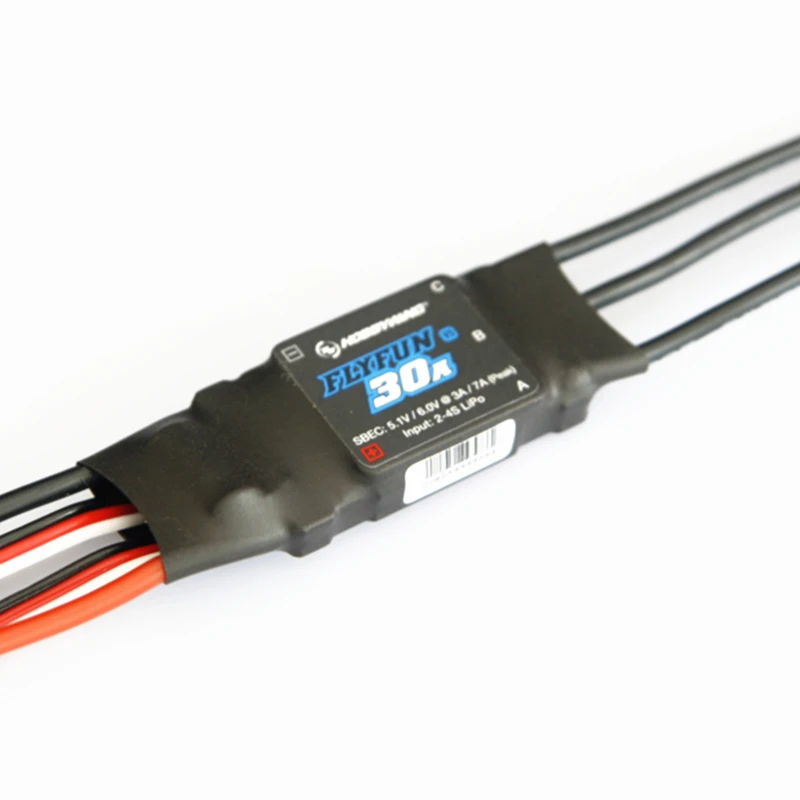 Электрический регулятор скорости Hobbywing FlyFun 30A V5 2-4S / 40A 3-6S LiPo ESC w/ BEC программируемый