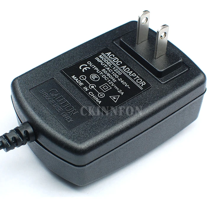 

100Pcs/Lot AC 100V-240V Converter Adapter DC 12V 2A / 2000mA Power Supply US Plug DC 5.5 mm x 2.5mm 2.1mm