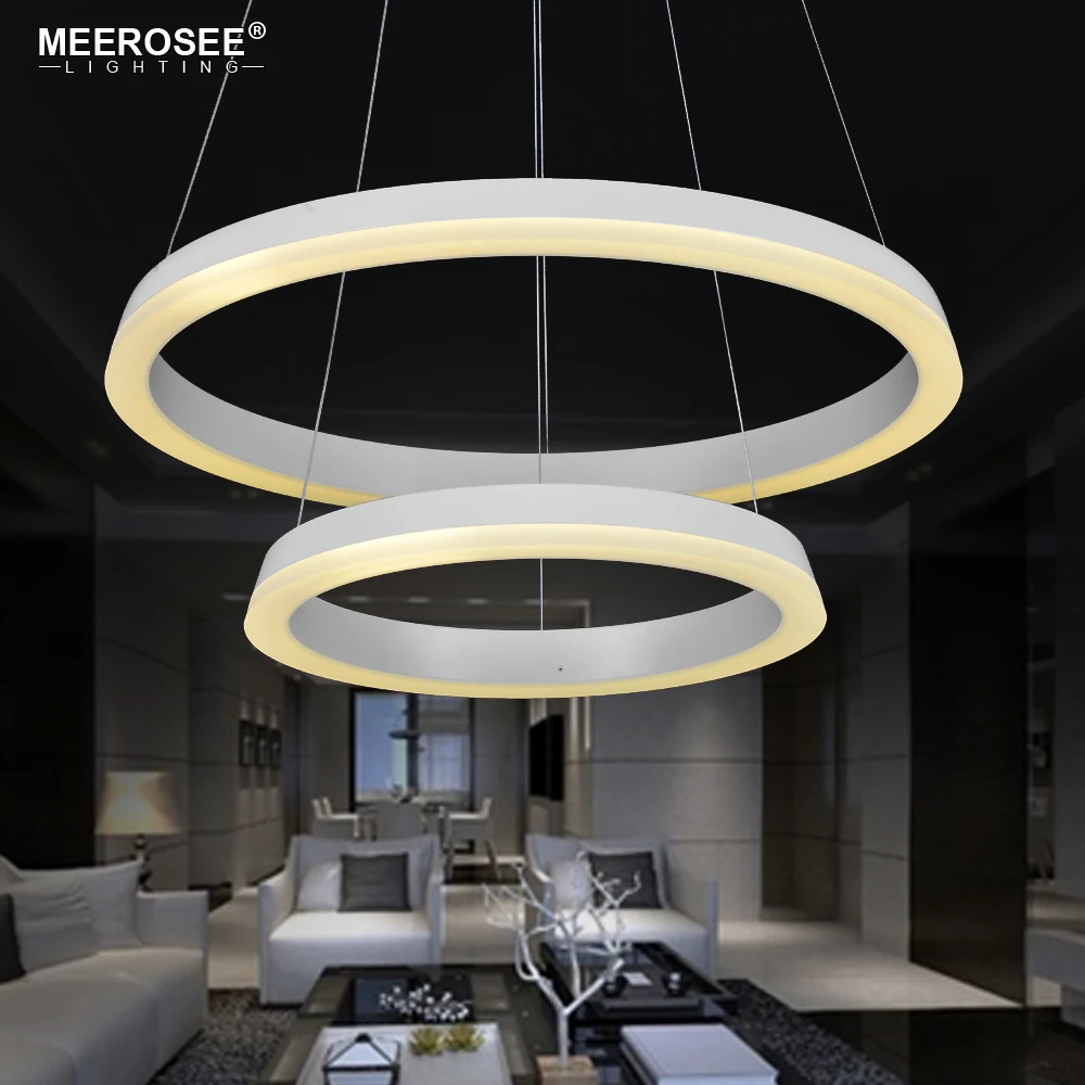2018 Новые 2 кольца светодиодные подвесные светильники современные для гостиной