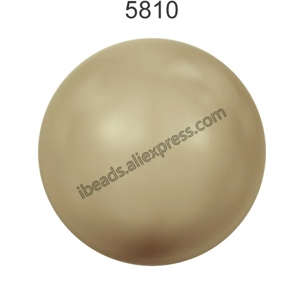 Vintage Gold 651 Кристалл от Swarovski 5810 круглая жемчужная бусина с полным просверленным отверстием, Бисероплетение для DIY браслетов, ювелирных изделий - Цвет: Vintage Gold 651