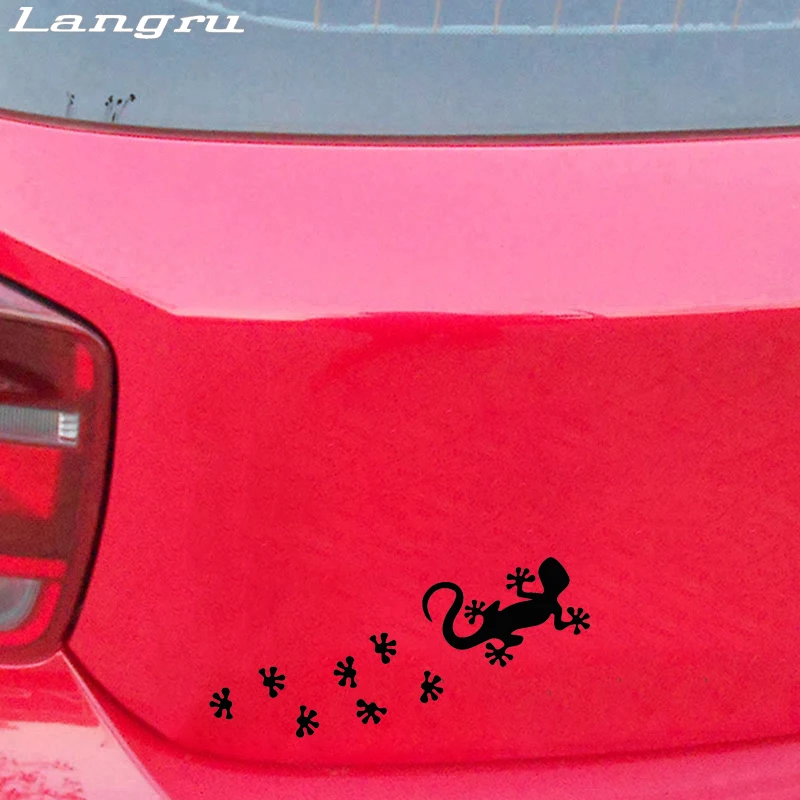 Langru стикер для автомобиля Gecko Tapsen Ящерица Дракон Lurch Agame Веселые следы красивые