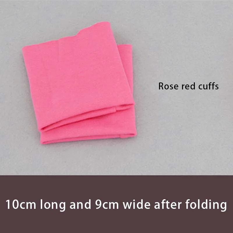 Rose red 1 пара, хлопковая трикотажная ребристая ткань, манжета из ткани для самостоятельного изготовления брюк, куртка, пальто, хлопковые эластичные мягкие запонки - Цвет: Rose red