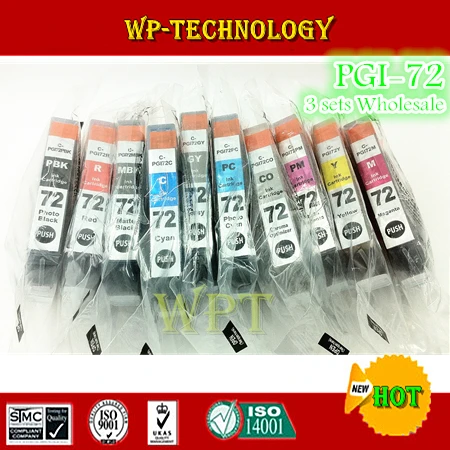 Совместимый картридж с чернилами 30PK подходит для PGI72 женский Canon Pixma Pro 10 полными